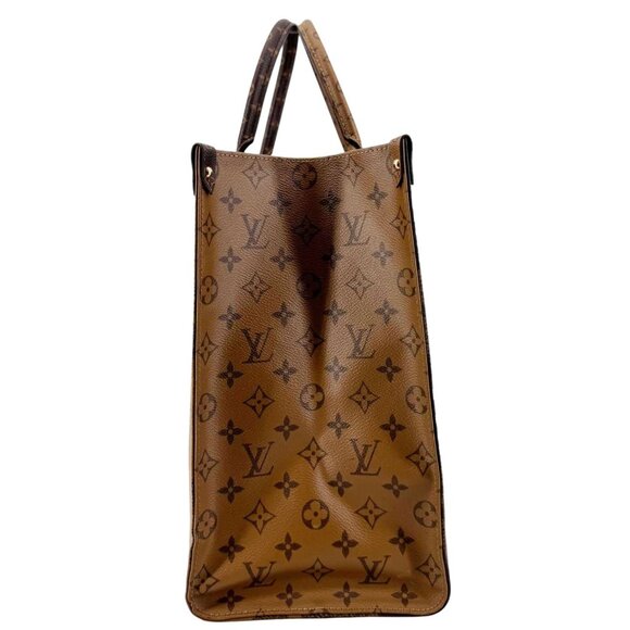 Louis Vuitton  Onthego GM Reverse Monogram Canvas Tote Bag Brown - Picture 7 of 16